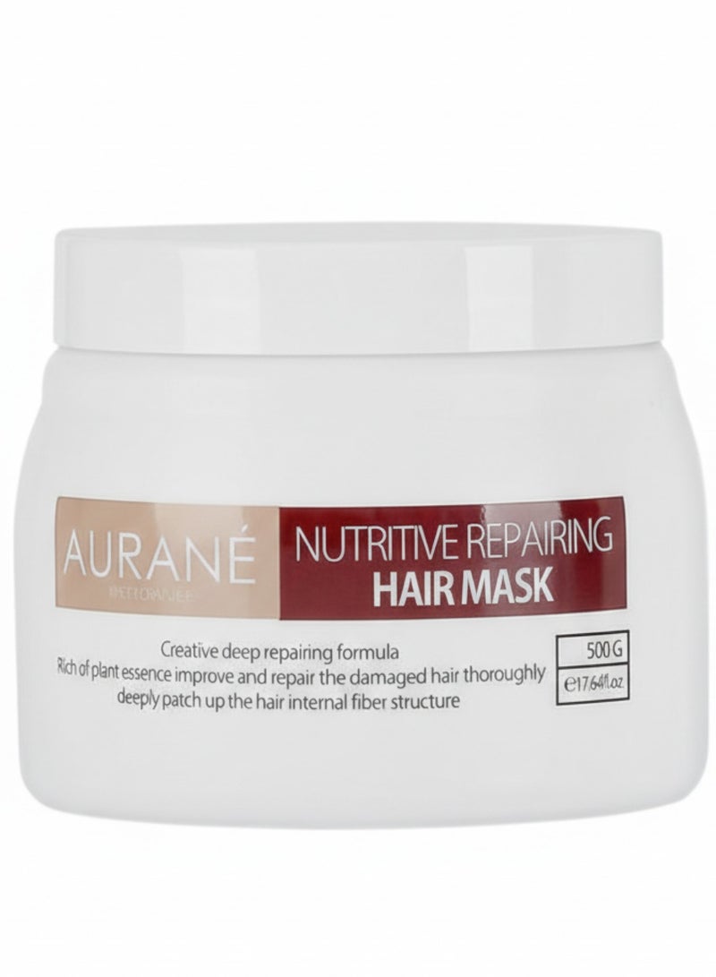 AURANE Nutritive Repair Hair Mask 500ML, Hydrates, Repairs Damage & Adds Shine For Dry & Damaged Hair Medium to Thick Hair Types 17.64 Fl. Oz. - Image 1